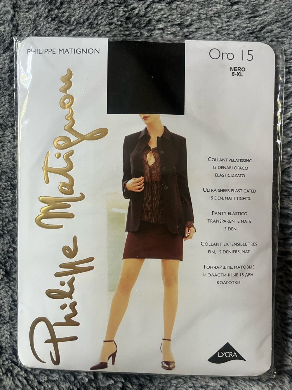 Oro 15 Nero Ultra-Sheer 15 Denier Tights - Picture 2 of 5